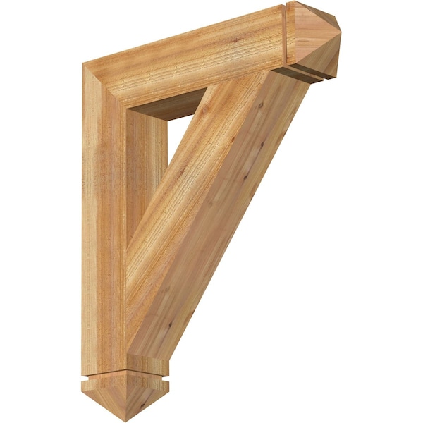 Ekena Millwork Traditional Arts & Crafts Rough Sawn Bracket, Western Red Cedar, 6"W x 30"D x 36"H BKT06X30X36TRA03RWR - main